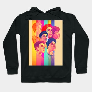 LGBTQ+ community with colorful background Hoodie